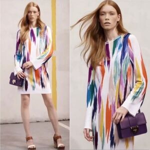 MISSONI Painted Intarsia Knit Column Shift Dress size 38 / 2 New Without Tags